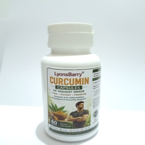 Capsules de curcumine antioxydante Lyonsbarry pour la santé des adultes, complément alimentaire 500 mg - Product Image 1