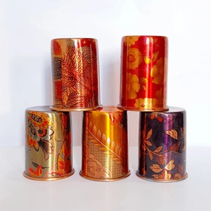 Metal Floral <b>Drinkware</b> Set 5pcs Decorative Home Use Cups - Product Image 5