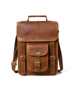 Genuine Leather Laptop Messenger Bags Modern Durable Large Capacity Lightweight Eco-Friendly Waterproof Daily Use Custom - Product Image 5