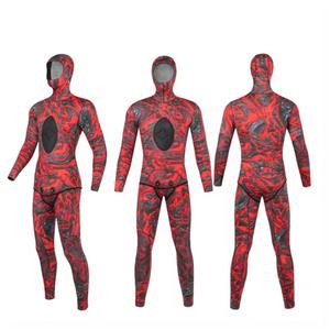 Unisex Full Body <b>Wetsuit</b> Chest Zip Printed Long Sleeve Neoprene 0.5mm-2.0mm Crew Neck Color Blocked Waterproof All Seasons <b>Adult</b> - Product Image 3