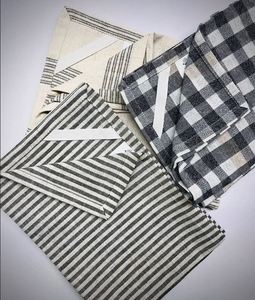 Paño de Cocina de Algodón a Rayas Teñidas con Hilo, Paño de Cocina Reutilizable - Product Image 4