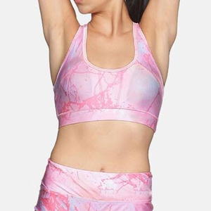 OEM Moisture Wicking Yoga Sports Bra <b>Strappy</b> Backless Seamless Activewear <b>Top</b> for Women - Product Image 3