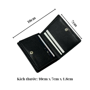 Portefeuille fin en cuir véritable avec broderie pour homme et femme, cadeau d'entreprise, OEM ODM - Product Image 2