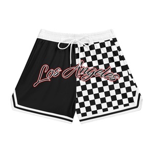 Shorts en maille pour hommes, respirants, écologiques, à séchage rapide, avec cordon de serrage, 5 pouces d'entrejambe, personnalisables par sublimation, pour l'été - Product Image 1