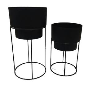 Ensemble de jardinières en métal doré antique avec support géométrique en fer, pot de fleurs moderne pour intérieur et extérieur, porte-plantes haut pour salon - Product Image 5