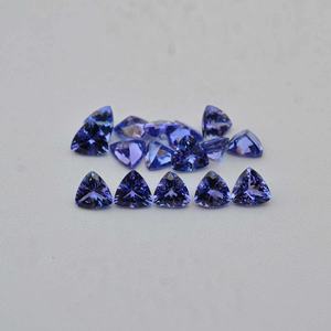 3mm-8mm Tanzanite bleue naturelle à facettes coupe trillion en vrac vente en gros de bijoux en pierres précieuses en vrac du fabricant fournisseurs indiens - Product Image 2