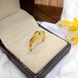 Anillo de plata de ley 925 con citrino natural, chapado en oro de 14k, hecho a mano, con piedra preciosa, anillo llamativo, regalo de joyería para mujer - Product Image 3