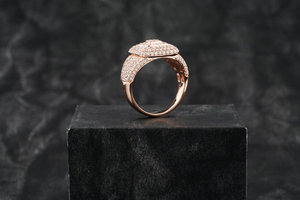 Luxury D'VINS JEWELS HR102 18K Solid Gold IGI Certified Hip Hop Ring Round Brilliant Cut Diamond Set Unisex Engagement Wedding - Product Image 2