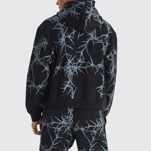 Sudadera con Capucha de Alta Calidad, 100% Algodón, Gruesa, para Hombre, Estilo Casual, Estampada, Streetwear, Invierno, Forro Polar, 480 g/m², Secado Rápido - Product Image 2