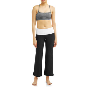 Pantalon cargo taille haute pour femme, coupe large, couleur unie, taille élastique, coupe ample, longueur cheville, respirant, en molleton tissé, avec braguette zippée - Product Image 1