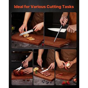 Set di 15 Coltelli da Cucina in Acciaio Inossidabile Tedesco ad Alto Contenuto di Carbonio con Blocco Affilatore, Lama 3Cr13, Manici Ergonomici in ABS - Product Image 5