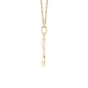 Colgante de Luna Creciente para Mujer con Diamantes de Corte Brillante, Oro 10K 14K 18K, Plata 925 935, Romántico, para Uso Diario, Regalo, Fiesta, Estilo Étnico - Product Image 4