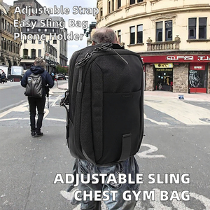 Bolso Bandolera Deportivo Casual Unisex de Poliéster con Cierre de Cremallera, Duradero, Portátil, Capacidad de 40-55L, Correa Ajustable, Forro de Poliéster, para Gimnasio - Product Image 4
