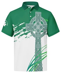 เสื้อโปโลกอล์ฟผู้ชายขายดี ผ้าโพลีเอสเตอร์ 100% เสื้อยืดลำลอง ดีไซน์สั่งทำได้ พิมพ์ลายแบบซับลิเมชั่น เสื้อแขนสั้นผู้ชาย แห้งเร็ว - Product Image 1