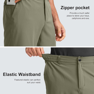 Pantalones cortos de golf de corte moderno para hombre, tela elástica, absorbe la humedad, transpirable, cómodo, diseño elegante para hombre - Product Image 5