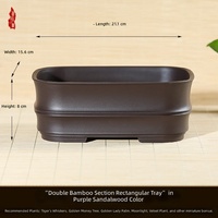 Pot Bunga Sukulen Persegi Panjang dari Resin Imitasi Yixing Ramah Lingkungan, Tahan Lama, Ringan, dan Sistem Penyiraman Otomatis, Desain Sederhana