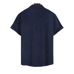 Ensemble chemise décontractée d'été pour homme en tissu tricoté 100 % coton, coupe moderne et short assorti pour le streetwear et le style quotidien - Product Image 3