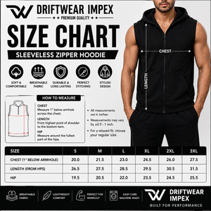 Men's Sleeveless <b>Hooded</b> Sweatshirt <b>Zip</b> up 100% Cotton Eco-Friendly Tank Regular Fit Gym Training Casual Wear 220g Patchwork - Product Image 4