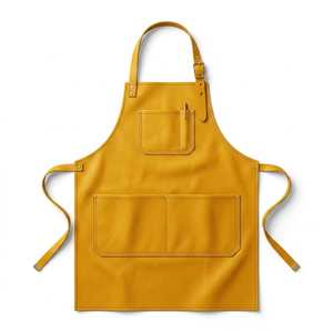 Delantales Clásicos de Cuero Amarillo sin Mangas, Hechos a Medida, Precio Competitivo, Diseño Único y Moderno, Resistentes al Agua - Product Image 1