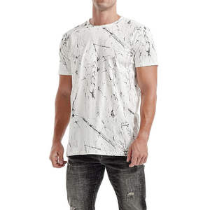 Camiseta Oversize de Algodón 100% con Estampado de Mármol para Hombre, Diseño Elegante, 220 Gramos, Transpirable, con Logotipo Personalizado en la Parte Delantera - Product Image 1