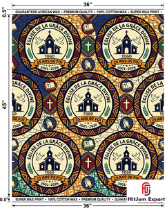 Customized African Wax Print Fabric Manufacturer Church Anniversary Convention Celebration Uniform Fundraising Textile Supplier - Product Image 3