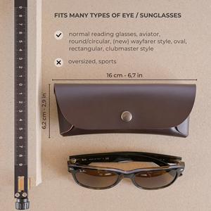 Genuine Leather <b>Glasses</b> Pouch Luxury <b>Soft</b> Cowhide Spectacles <b>Case</b> Slim Handmade Sunglasses Cover Travel Bag LGC-0111 - Product Image 4