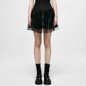 2026 High Sell Women's Gothic Skirts <b>Mini</b> Plaid Skirt High Waist A-Line Party Custom Handmade Oem Odm - Product Image 2
