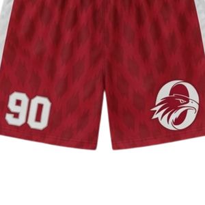 Conjunto de Uniforme de Lacrosse Rojo y Blanco Unisex, 100% Poliéster, Ligero, Transpirable e Impermeable para Verano, Jersey y Pantalones Cortos Deportivos para Equipo - Product Image 6
