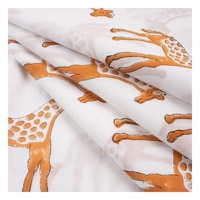 Dernière collection de tissu imprimé animal girafe pour enfants ensemble de literie bébé couette