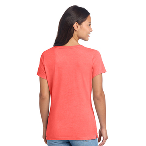 Camiseta de Cuello en V para Mujer, Diseño Exclusivo, Mezcla de Algodón Premium, Manga Corta, Ropa Casual, Marca Personalizada, Venta al Por Mayor, Fábrica OEM - Product Image 2