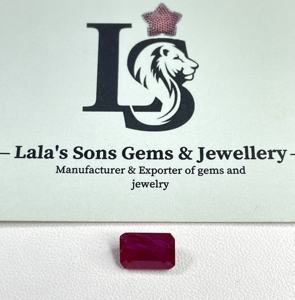 100% Natural <b>Ruby</b> Mozambique Heat Octagon Cut 3.06 Carat Reddish Pink Color July Birthstone for Jewellery Making at Best Price - Product Image 6