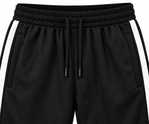 Conjunto Deportivo Unisex Negro con Sudadera con Cierre Completo y Bolsillos Laterales y Pantalones Deportivos a Juego para Otoño - Product Image 5