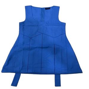 Uniforme Escolar de Alta Calidad, Diseño de Pinafore para Niñas de Primaria, Cierre Frontal con Cremallera, Sin Mangas, Poliéster/Algodón, Logotipo Personalizado, Infantil - Product Image 2