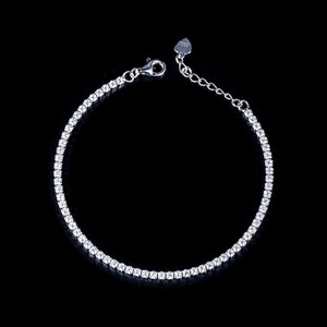 Pulsera de tenis de la mejor calidad para mujer, pulsera de eslabones con diamantes brillantes de primera calidad para aniversario de bodas, disponible para la venta. - Product Image 1