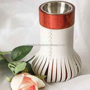 Artisan Collection New Design <b>Wood</b> & PU Leather Bakhoor <b>Burner</b> Handmade Mubkhar <b>for</b> Islamic Home Fragrance and Ramadan Gift - Product Image 4