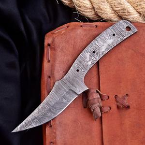 Hoja de Cuchillo Skinner de Acero de Damasco Hecha a Mano, Forjada a Mano, para Caza, Bushcraft, Camping, Supervivencia al Aire Libre, Fabricación de Cuchillos DIY - Product Image 2