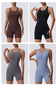 Mono de moda sexy de alta calidad para mujer, con cremallera frontal, casual, hecho a medida, venta al por mayor, de fabricante premium. - Product Image 5