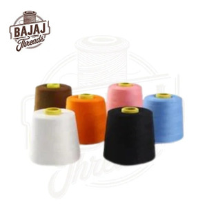 Bajaj Threads 100% Polyester <b>Sewing</b> Thread Dyed Spun Yarn 2/3 Ply Durable for Stitching Knitting Weaving Textile Use - Product Image 1