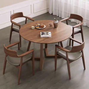 Mesa de Comedor Rectangular Moderna Daystar Trade de Madera Maciza con Patas Cónicas y Base Escultural para 4 Personas, Estilo Contemporáneo - Product Image 2