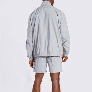 Ensemble coupe-vent léger et imperméable en nylon personnalisé pour homme avec fermeture éclair, short de jogging et ensemble sweat à capuche, vêtements d'extérieur - Product Image 6