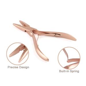 Kit de Herramientas Quirúrgicas Morje para Extensiones de Cabello, Acero Inoxidable, Color Oro Rosa, Alicates, Tijeras, Pinzas, Juego de Instalación y Extracción - Product Image 4