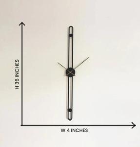 Minimalist <b>Metal</b> Wall <b>Clock</b> Geometric Design Silent Quartz Analog Hanging <b>Clock</b> for Living Room - Product Image 2