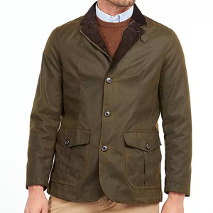 100% High Quality SUQAINA FASHION GARMENTS Men's Plaid Casual Wax Cotton Canvas Jacket Waterproof Windproof Front Reasonable - Product Image 1