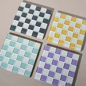 ชุดจานรองแก้วโมเสกทำมือ TCE คุณภาพพรีเมียม ของตกแต่งโต๊ะอาหาร ทนความร้อน สำหรับใช้ในบ้าน สำนักงาน ของขวัญ และขายส่ง - Product Image 1