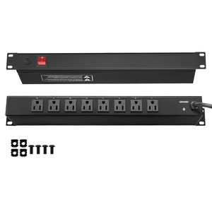PDU a 8 Prese 1U con Interruttore Integrato, Protezione da Sovratensione e Sovraccarico, Montaggio a Rack per Server Standard da 19 Pollici - Product Image 1