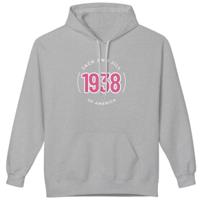 Pink Graphic <b>Light</b> Heather Grey Hoodie <b>Circle</b> Embroidered Fleece Pullover Sweatshirt Long Sleeve Unisex Casual Winter Fashion - Product Image 1