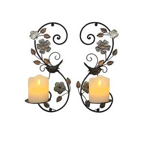 Portavelas de metal negro con forma rectangular, decoración para el hogar, portavelas, portavelas de pared - Product Image 4