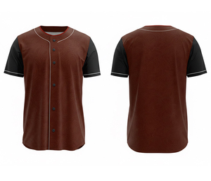 Fournisseur direct d'usine de maillots de baseball par sublimation avec logo et numéros personnalisés |   Base en polyester respirant - Product Image 1