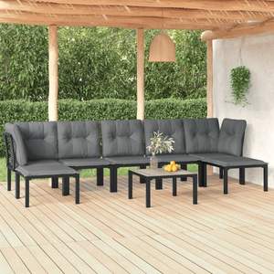 Conjunto de Muebles de Jardín en Negro y Gris - Product Image 1