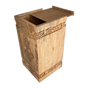 Wholesale Manufacturing Memorial Wooden Urn <b>Box</b> for Ashes Human & Pet Cremation <b>Keepsake</b> <b>Box</b> Handcarved Mango Wood <b>Box</b> with Lid - Product Image 2